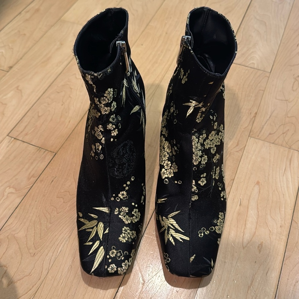 Zara Asian Inspired Block Heel Boot